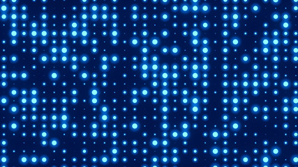 Dot  white blue pattern screen led light gradient texture background. Abstract  technology big data digital background. 3d rendering.