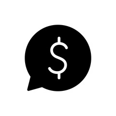 Isolated money dollar bubble silhouette style icon vector design