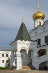 Porch of the Trinity Cathedral. Holy Trinity Ipatiev monastery in Kostroma. Golden ring of Russia