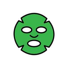 Fototapeta premium face sheet mask flat icon, vector illustration