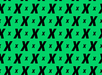 Letter X Modern Vector seamless pattern.