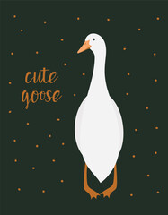 card with cute goose © StockVector