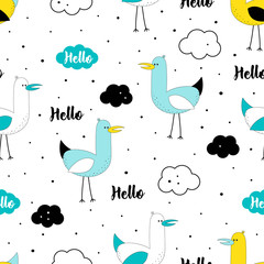 seagull scandinavian pattern