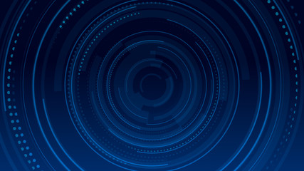 Obraz premium Circle blue technology Hi-tech background. Abstract graphic digital future concept design.