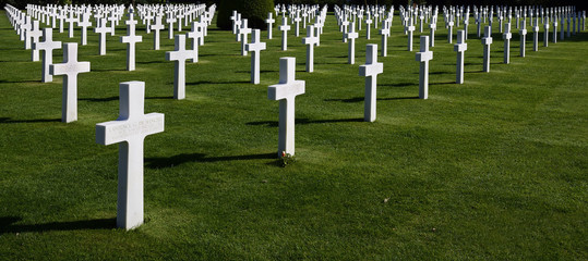 Colleville-Sur-Mer, War Graves and Memorial of American cemetery in Collevile, Normandy. On Omaha...