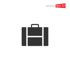 Suitcase and Bag Icon Design Vector