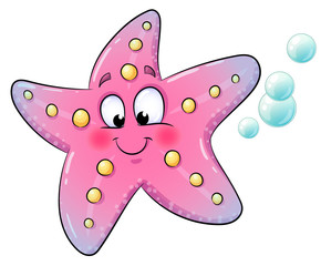 Niedlicher Seestern - Vektor-Illustration