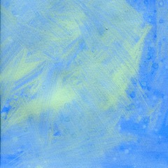 Abstract painted texture in blue and green