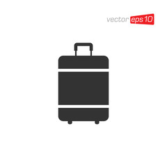 Suitcase and Bag Icon Design Vector