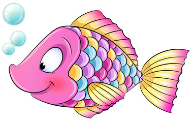 Niedlicher Fisch - Vektor-Illustration