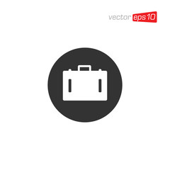 Suitcase and Bag Icon Design Vector