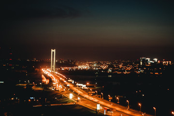 Fototapeta na wymiar night city in the lights