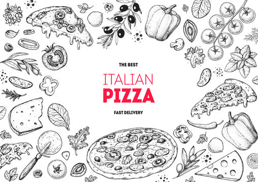 8372 Pizza sketch Vector Images  Depositphotos