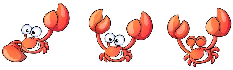 Niedliche Krebse - Vektor-Illustration