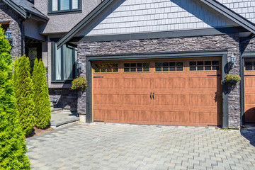 Garage door in Vancouver, Canada.