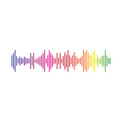 Sound Wave. Colorful sound waves for party, DJ, pub, clubs, discos. Audio equalizer technology. illustration