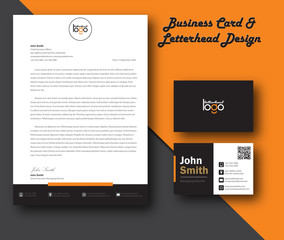 Vector modern creative and clean business card template and Letterhead modern design template and mockup minimalist style vector. design for business or letter layout, brochure, template, newsletter.