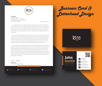Vector Modern Creative And Clean Business Card Template And Letterhead Modern Design Template And Mockup Minimalist Style Vector. Design For Business Or Letter Layout, Brochure, Template, Newsletter.