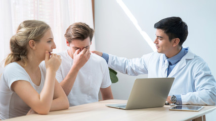 Psychotherapy for problem-loving couples, Couples talk about family life problems with doctors, The doctor recommended and encouraged the patient.