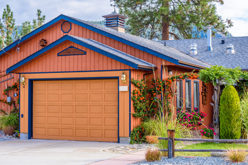 Garage door in Vancouver, Canada.