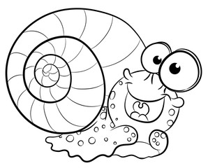 Niedliche Schnecke - Vektor-Illustration