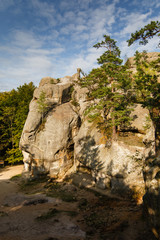 Fototapeta na wymiar Dovbush Rocks in Bubnyshche , Carpathian mountains, Ukraine