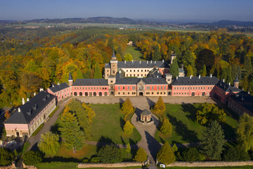 State Castle Sychrov. Neo-Gothic castle Sychrov is opened to the public, Czech Republic