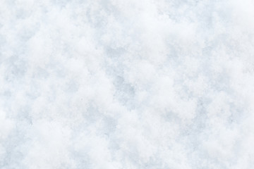 Texture of natural snow. Top view of the snow.