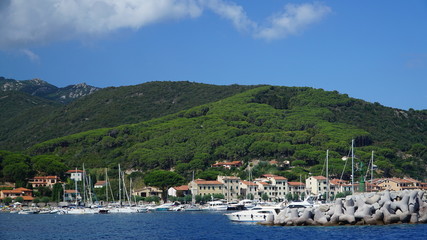Fototapeta na wymiar view of port on Elba
