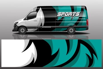 van car decal wrap design vector © Combo Wrap
