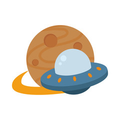 Isolated rocket flat style icon vector design