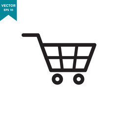 shopping cart icon vector logo template