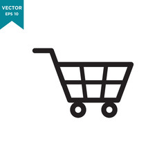 shopping cart icon vector logo template