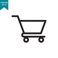 shopping cart icon vector logo template
