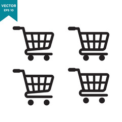 shopping cart icon vector logo template