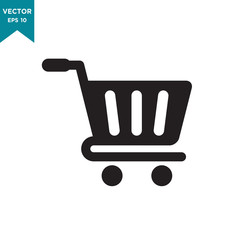 shopping cart icon vector logo template