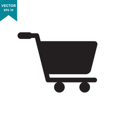 shopping cart icon vector logo template