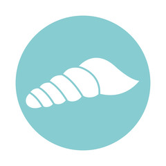 Isolated shell block style icon vector design