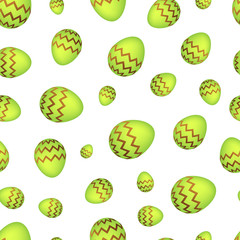 Seamless pattern with colorful Easter eggs