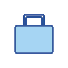 Isolated money suitcase line and fill style icon vector design