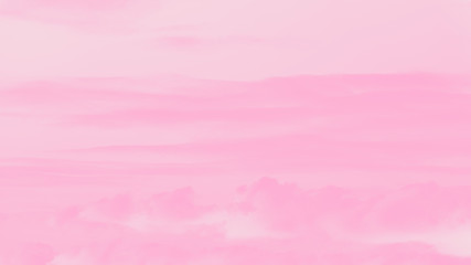 Fototapeta na wymiar Pink sky background with cloud. Soft pastel abstract delicate pink color background. 16:9 panoramic format