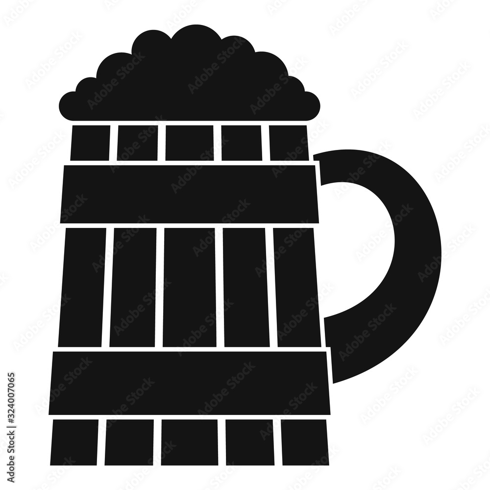 Poster pint kvass icon. simple illustration of pint kvass vector icon for web design isolated on white back