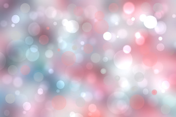 A festive abstract orange pink blue gradient background texture with glitter defocused sparkle bokeh circles. Card concept for Happy New Year, party invitation, valentine or other holidays.