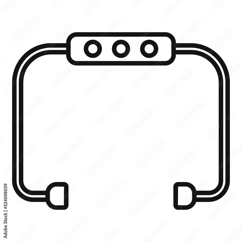 Poster bluetooth earbuds icon. outline bluetooth earbuds vector icon for web design isolated on white backg