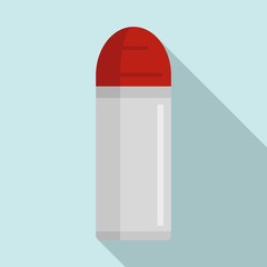 Outdoor vacuum insulated bottle icon. Flat illustration of outdoor vacuum insulated bottle vector icon for web design