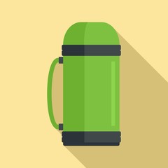 Aluminium vacuum bottle icon. Flat illustration of aluminium vacuum bottle vector icon for web design