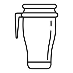 Vacuum insulated water bottle icon. Outline vacuum insulated water bottle vector icon for web design isolated on white background