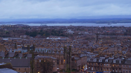 Obraz premium Calton Hill in Edinburgh . a popular place in the city - travel photography