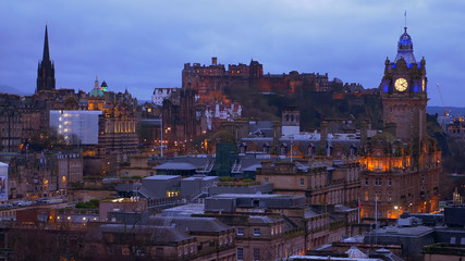 Fototapeta na wymiar Cityscapes of Edinburgh Scotland - travel photography
