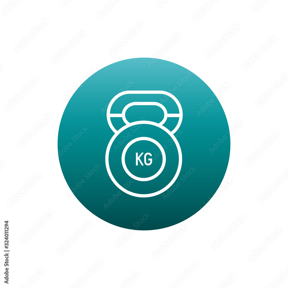 Aufkleber weight block gradient style icon vector design